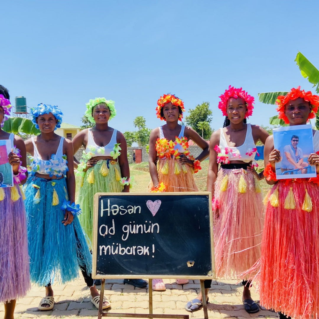 African Colourful Hula Skirt Girls