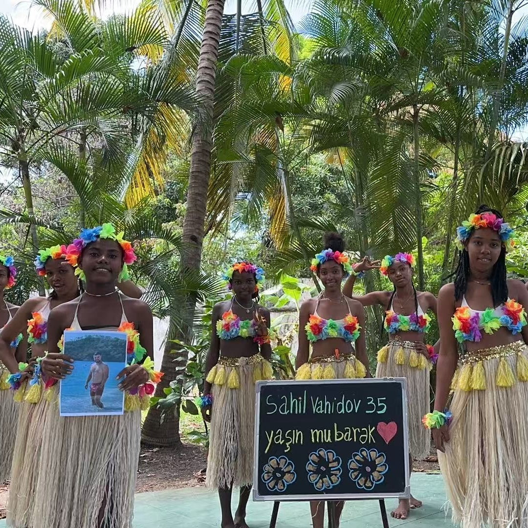 Yellow Grass Skirt Beauty Team