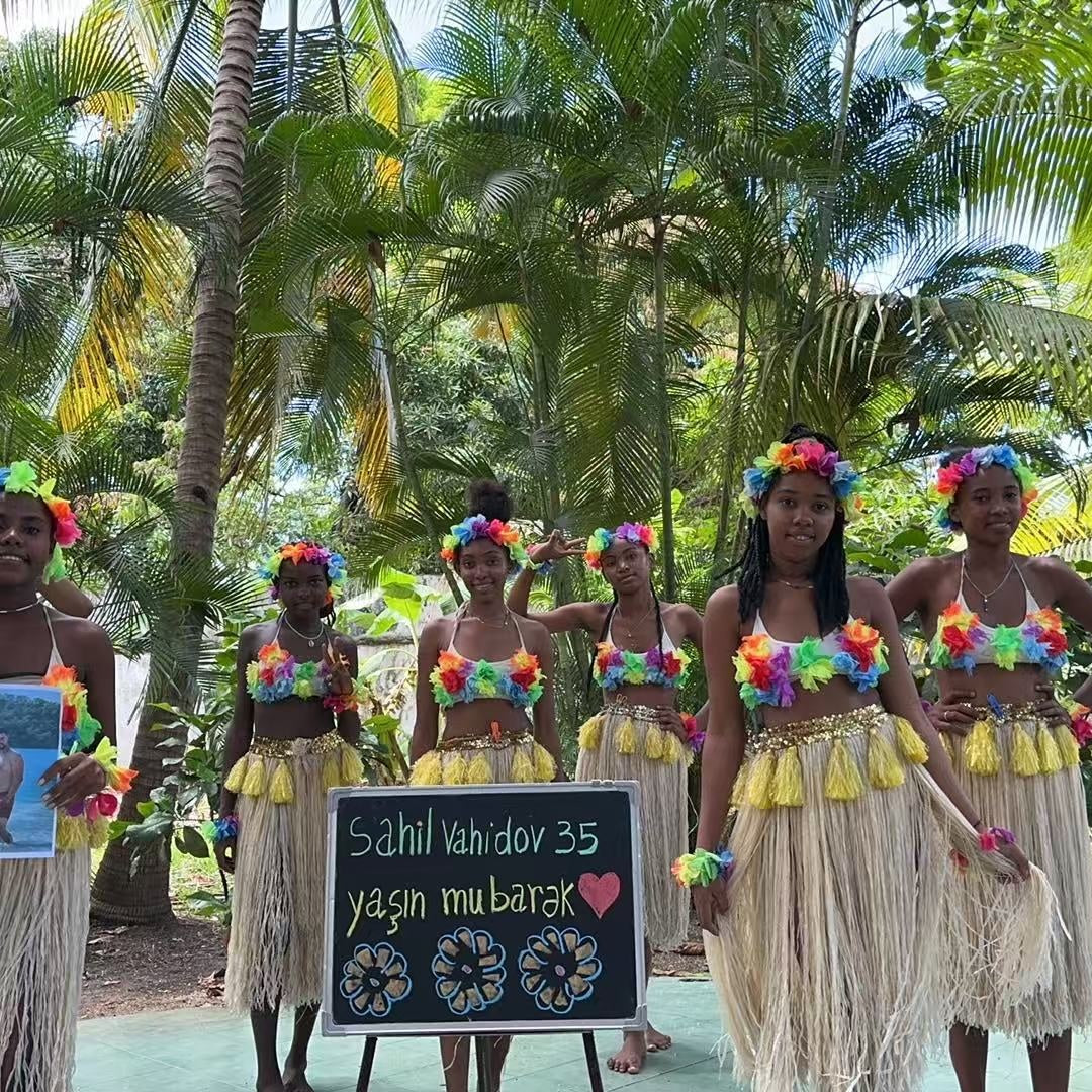 Yellow Grass Skirt Beauty Team