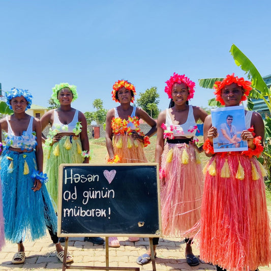African Colourful Hula Skirt Girls