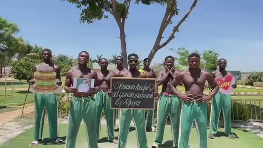 African green pants muscular man