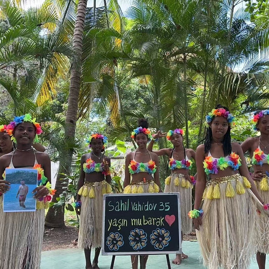 Yellow Grass Skirt Beauty Team