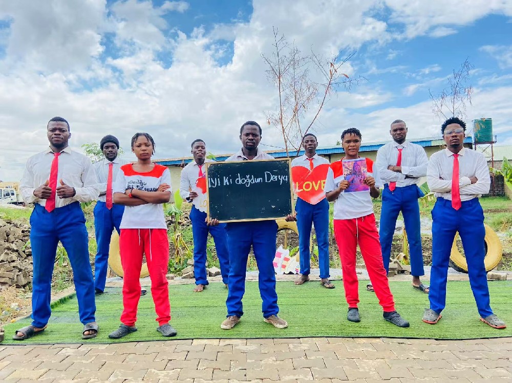 祝福非洲蓝色西装主题服装